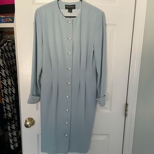 Vintage powder blue pearl accent dress